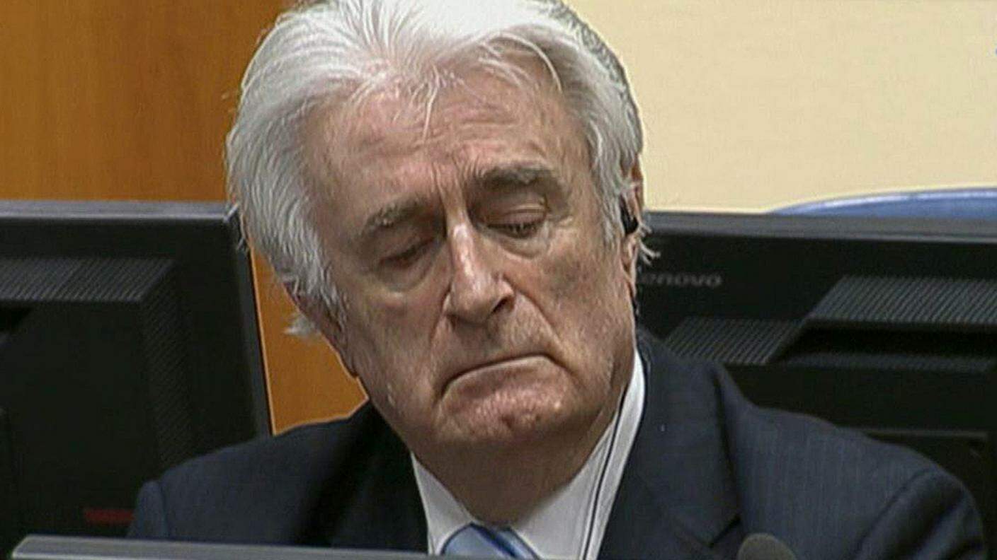 Karadzic durante la lettura del verdetto