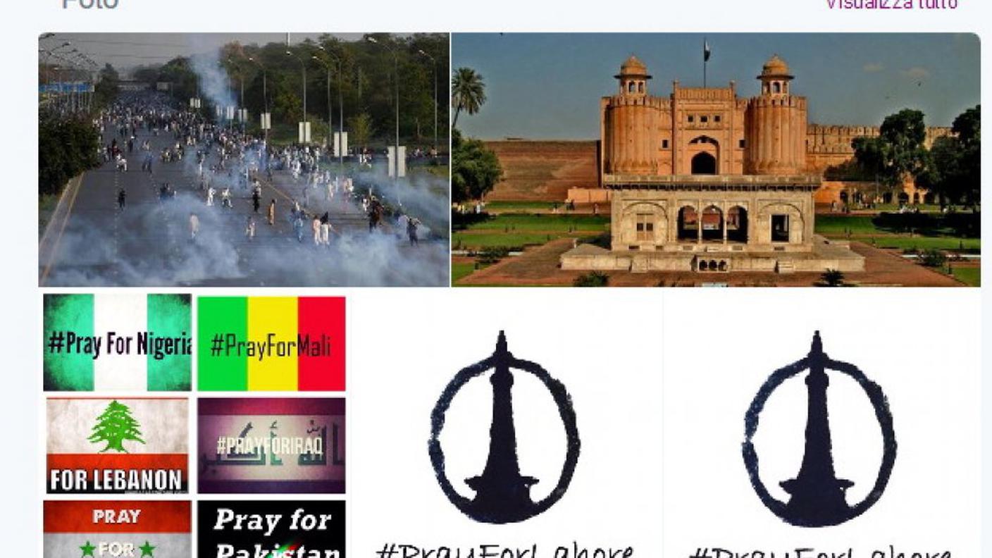 Hashtag e simbolo #prayforlahore, solidarietà e vicinanza alle vittime della strage