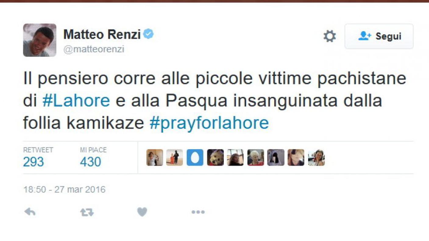 Hashtag e simbolo #prayforlahore, solidarietà e vicinanza alle vittime della strage