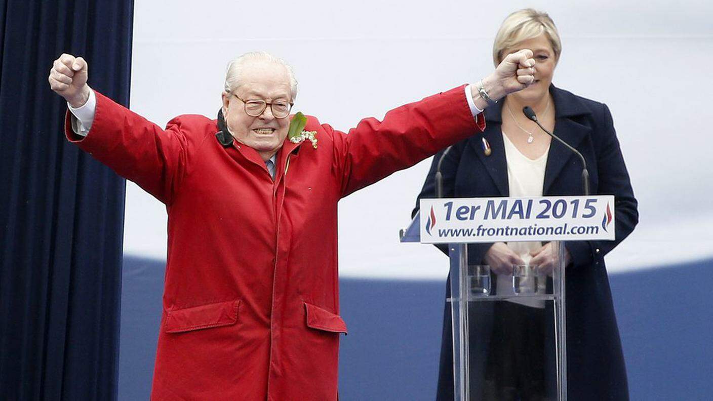 Jean Marie e Marine Le Pen in un'immagine d'archivio