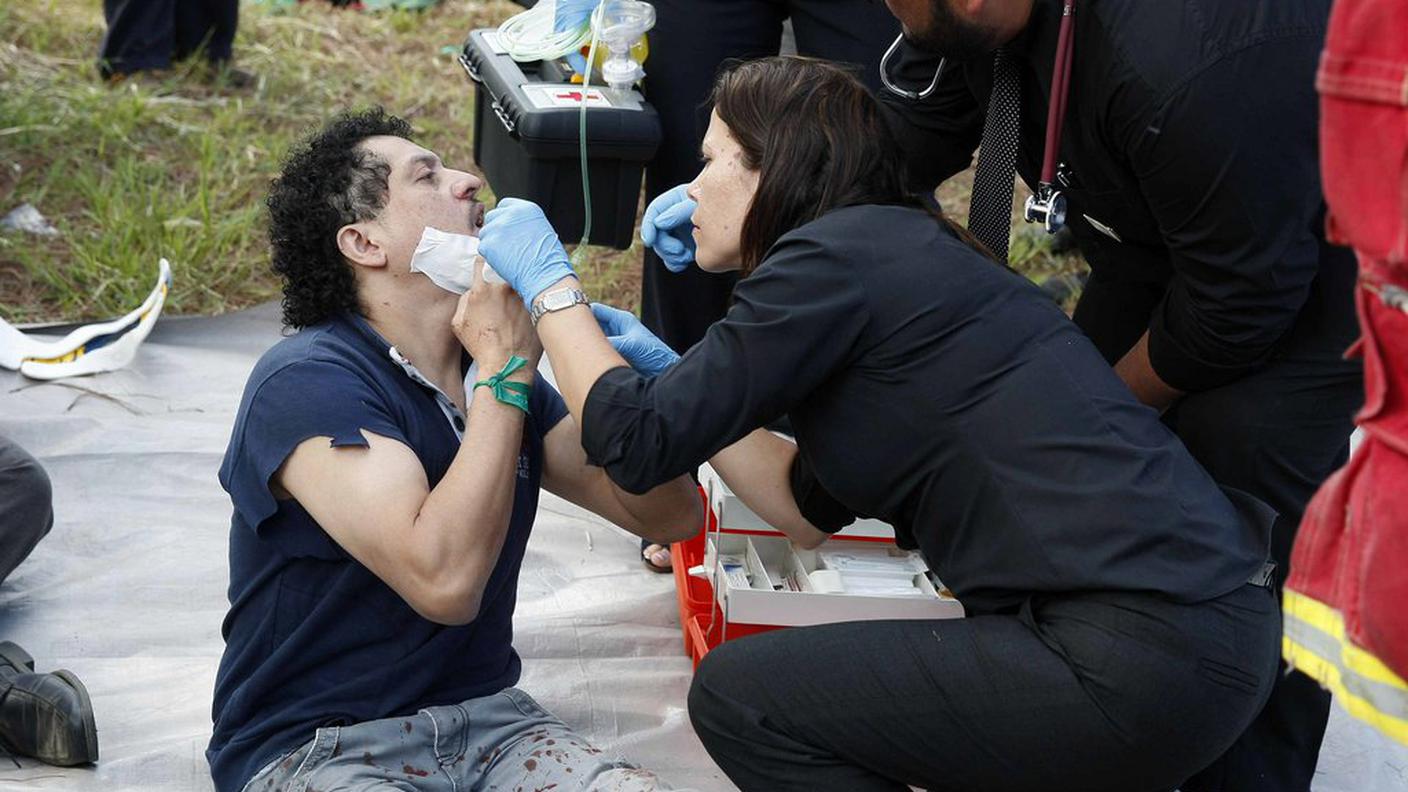 Molti feriti sono stati medicati sul posto