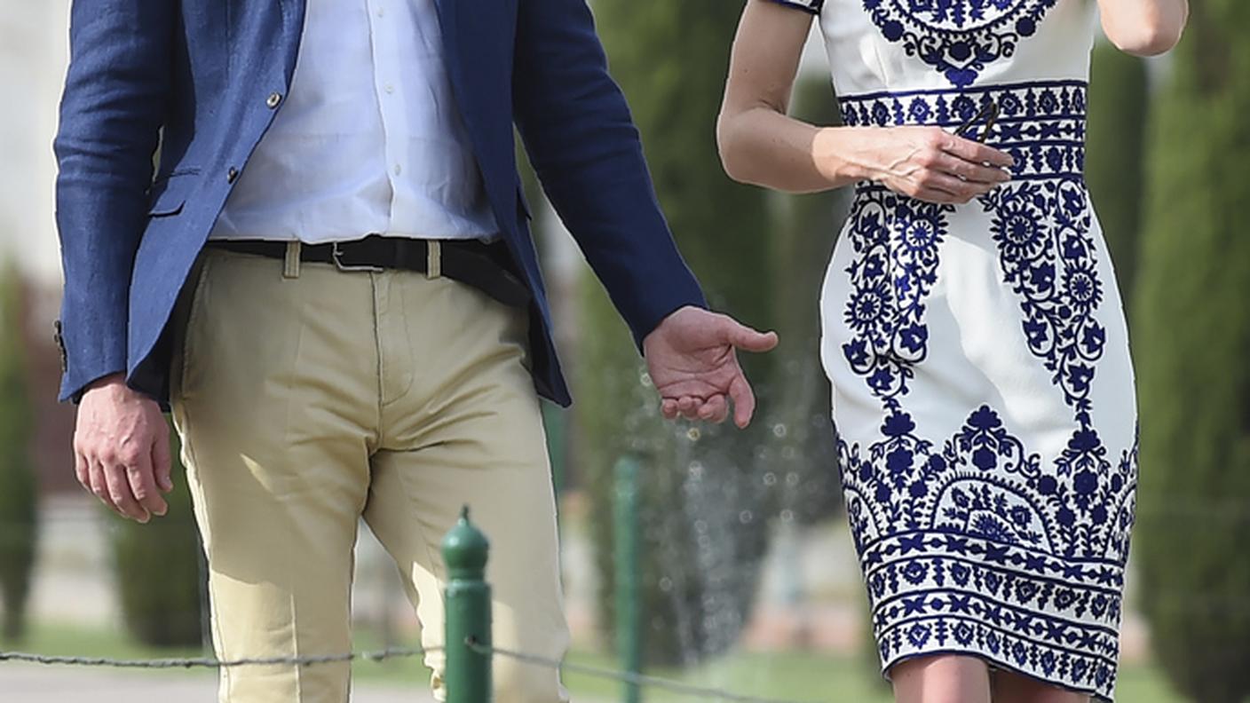 Il duca e la duchessa di Cambridge sabato al Taj Mahal