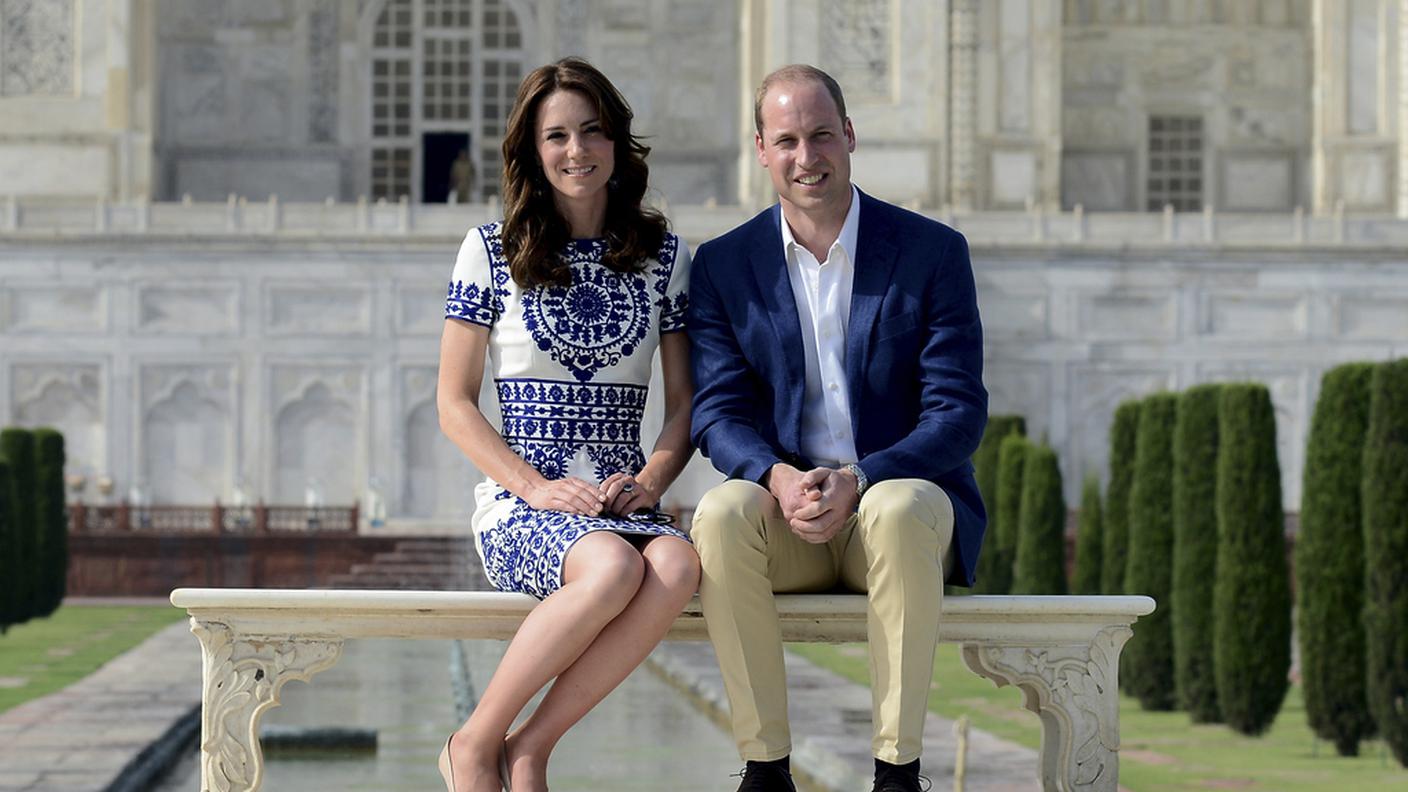 Il duca e la duchessa di Cambridge sabato al Taj Mahal