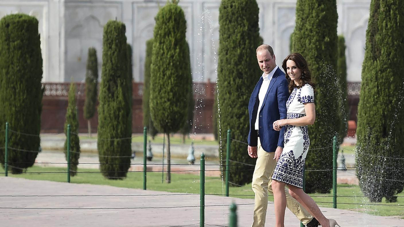 Il duca e la duchessa di Cambridge sabato al Taj Mahal