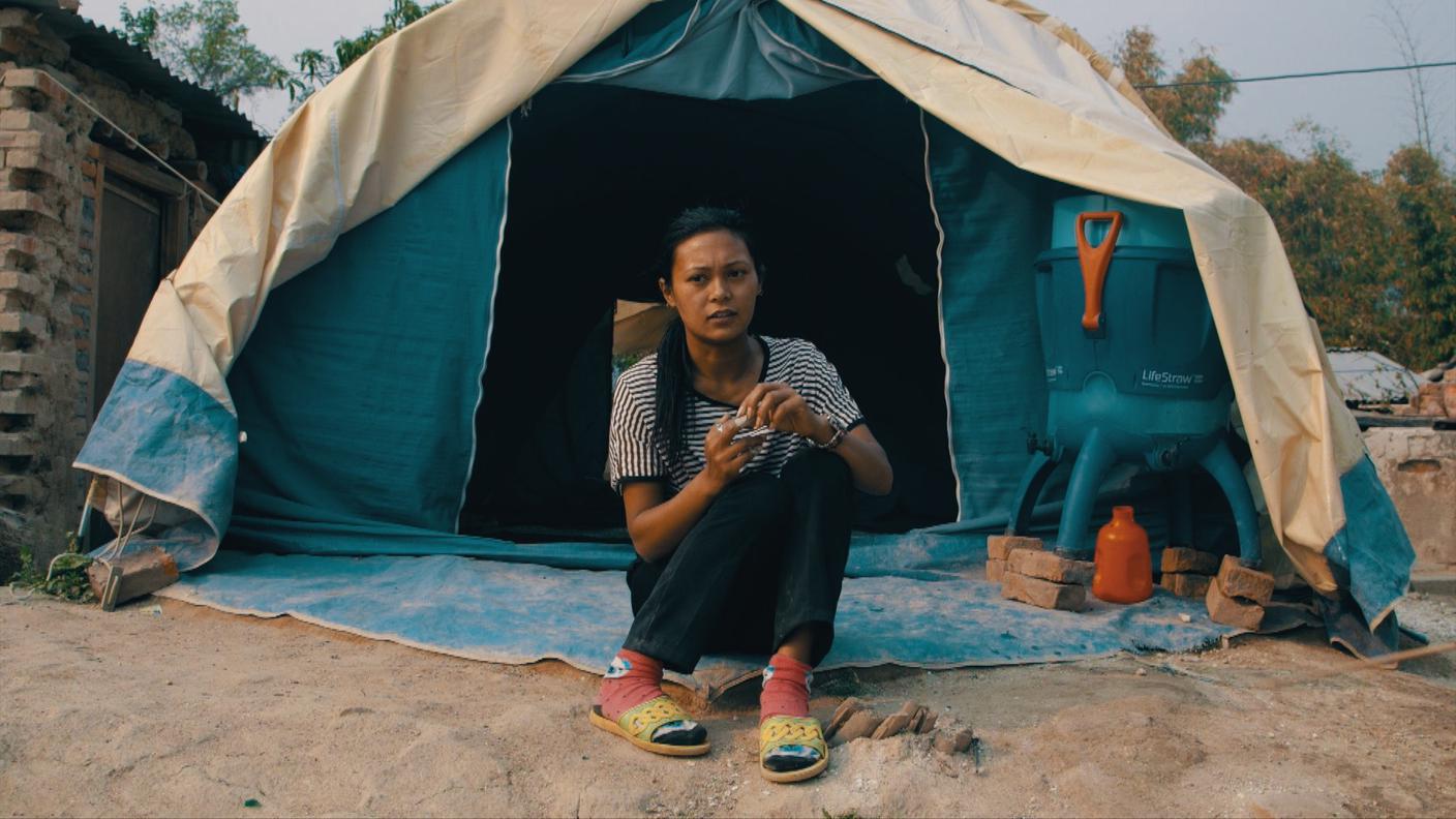 Renuka davanti alla sua tenda