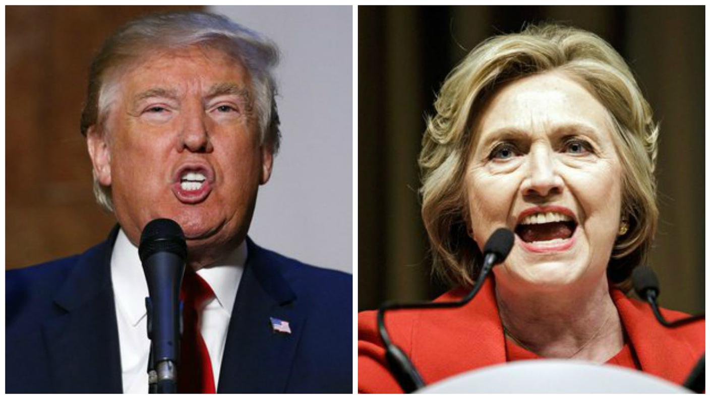 Il miliardario Donald Trump e l'ex segretaria di Stato Hillary Clinton