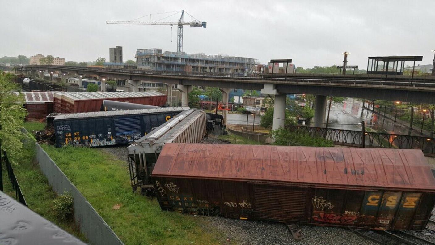 I vagoni deragliati domenica nella capitale americana
