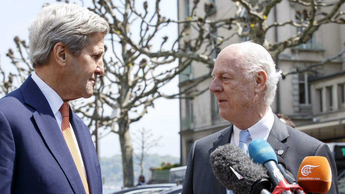 Kerry e De Mistura a Ginevra