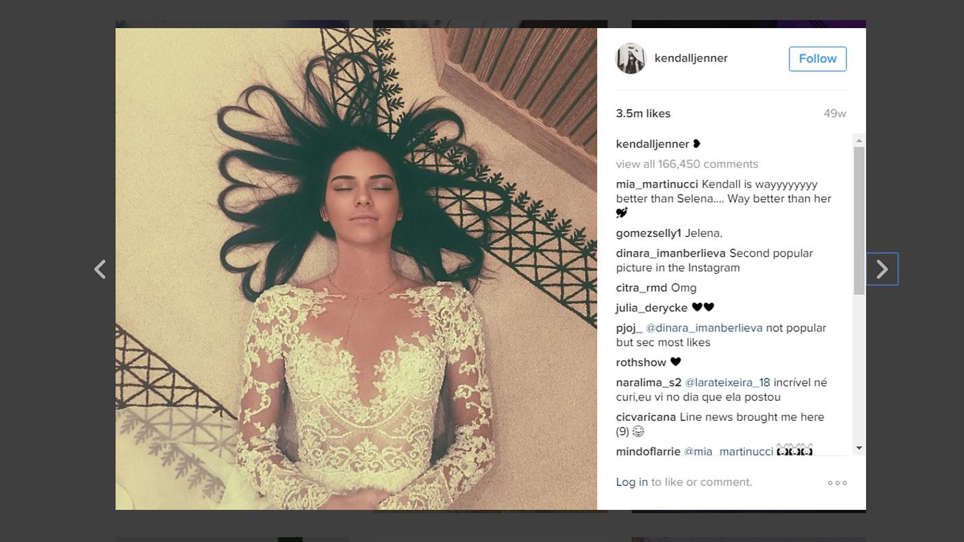 La foto di Kendall Jenner, appena... detronizzato