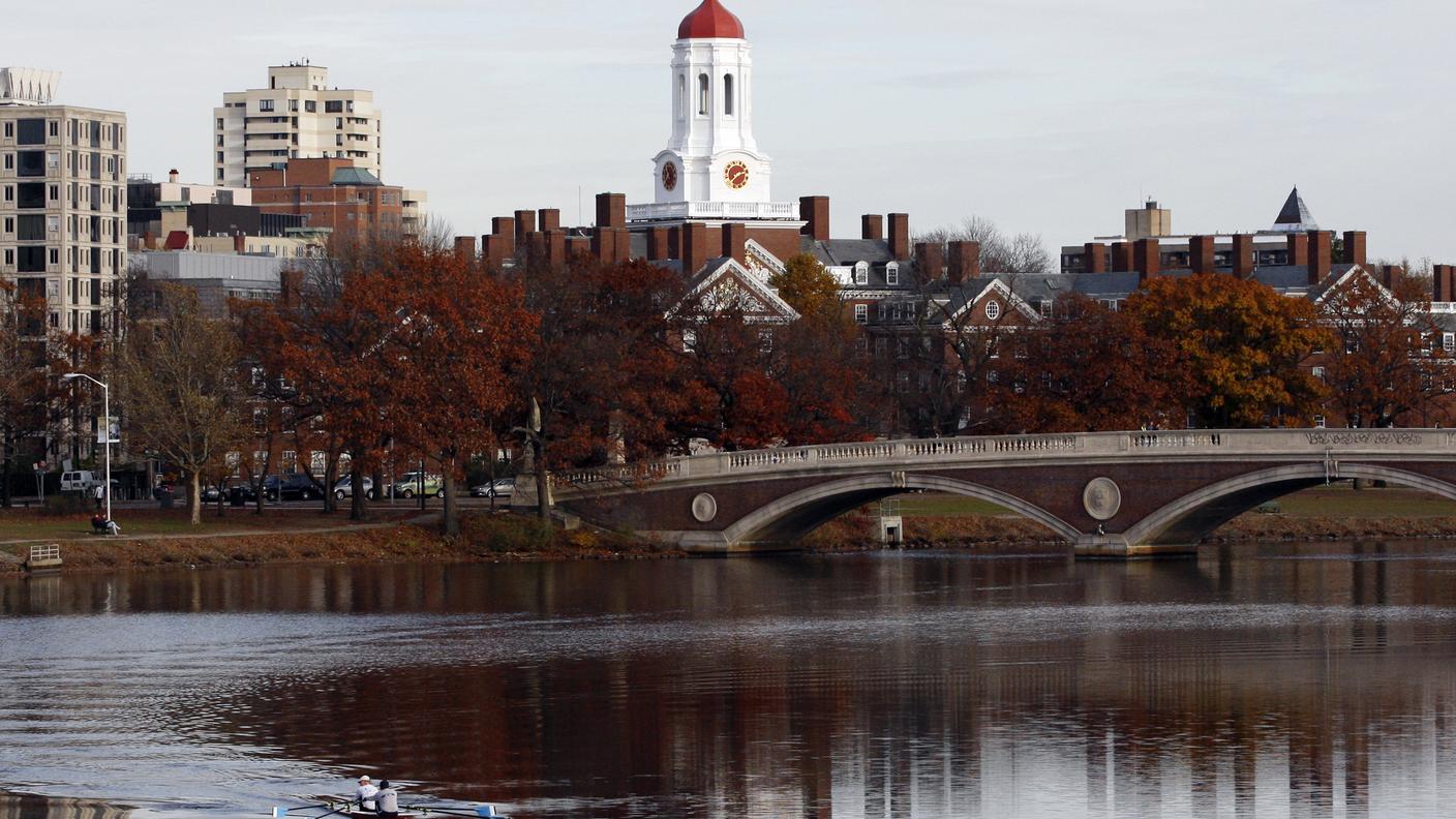 Una veduta dell'università di Harvard