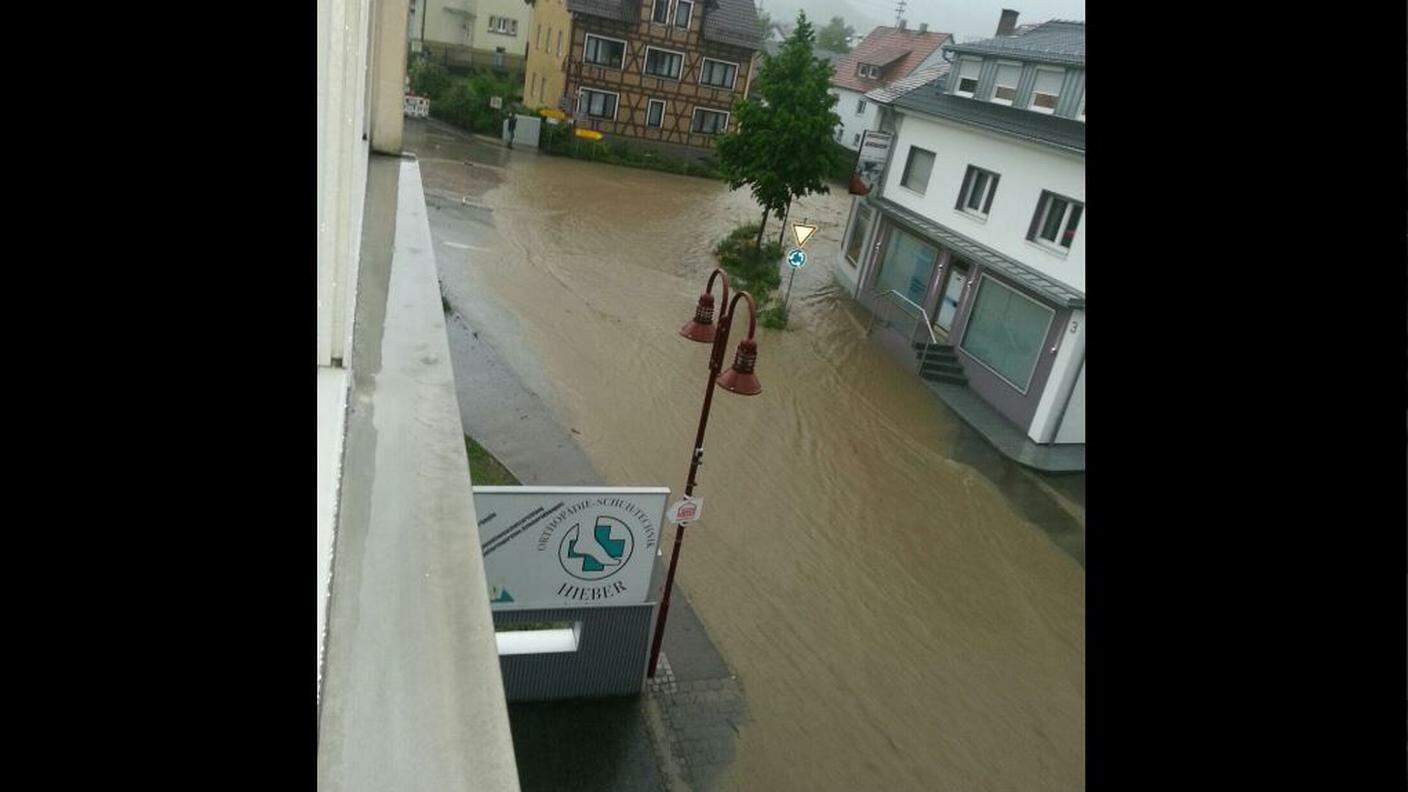 Schwäbisch Gmünd sotto l'acqua
