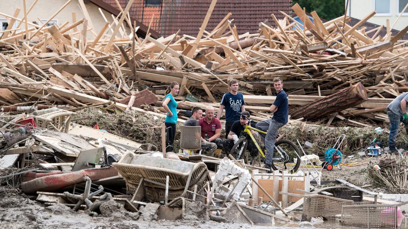 Devastazione a Simbach am Inn, nel sud della Germania
