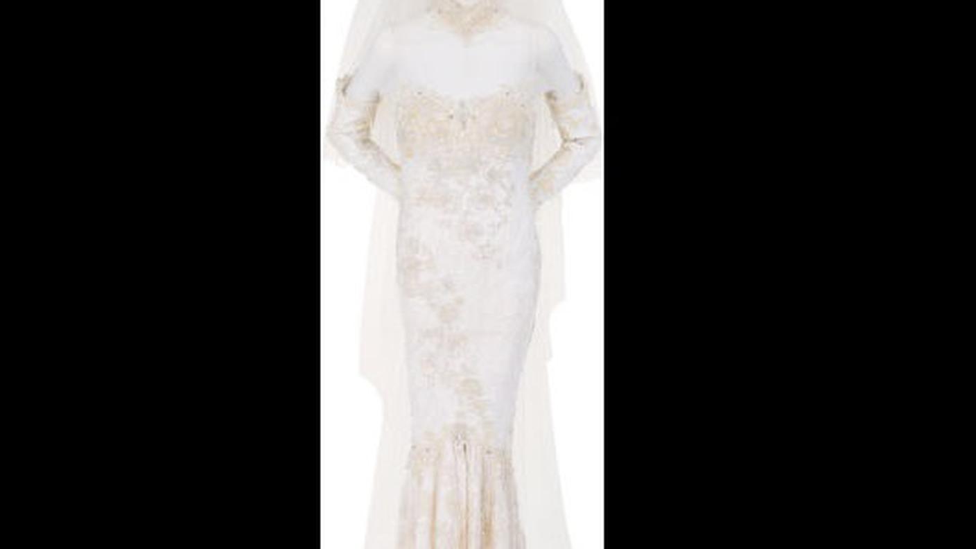 Il vestito da sposa, base d'asta 3'500 dollari 