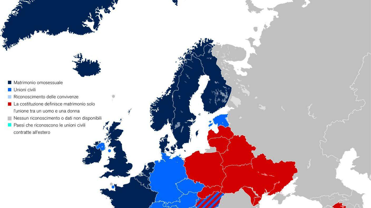 Leggi sul matrimonio fra persone dello stesso sesso e unioni civili in Europa