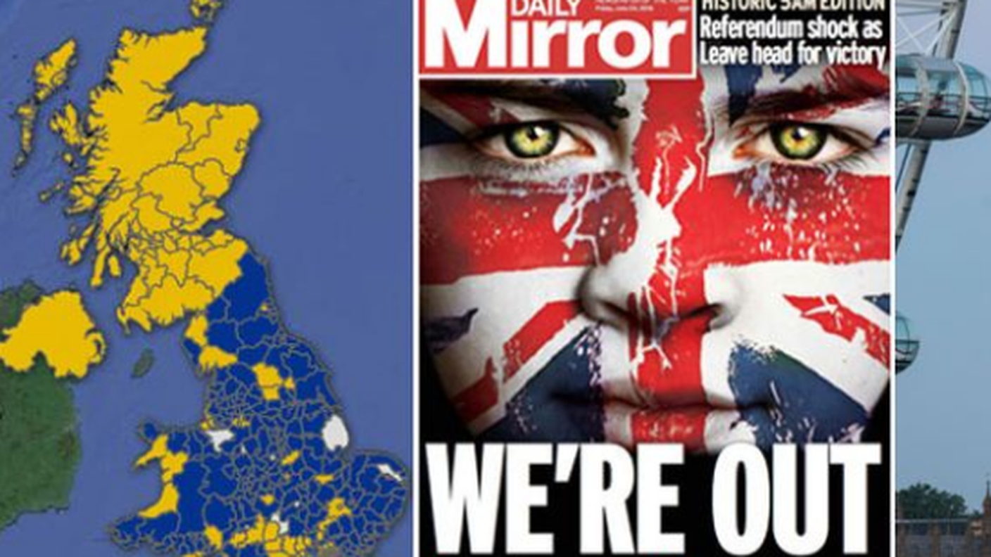 L'immagine di apertura del Daily Mirror nella versione online