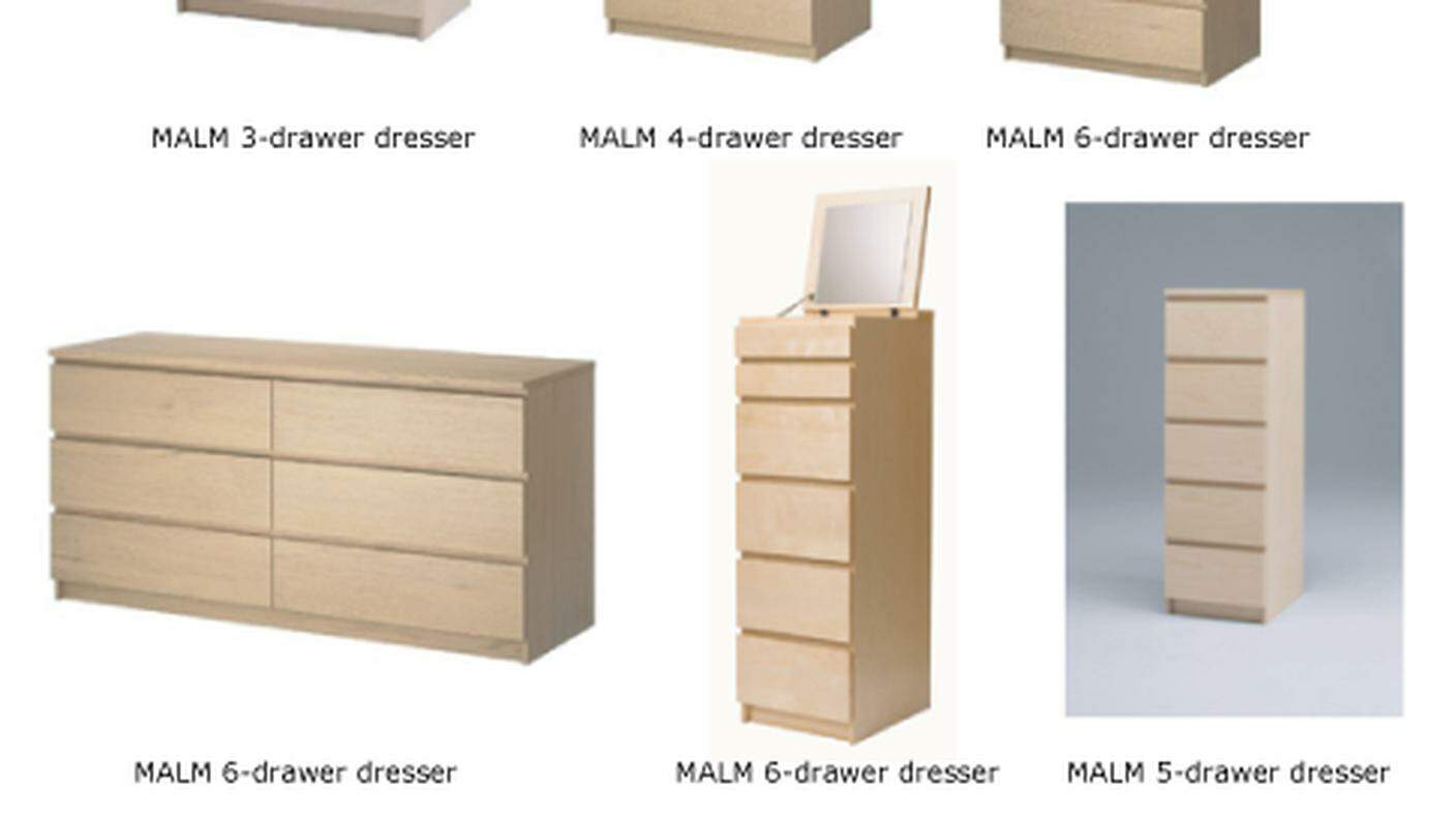 Le cassettiere Malm richiamate da Ikea