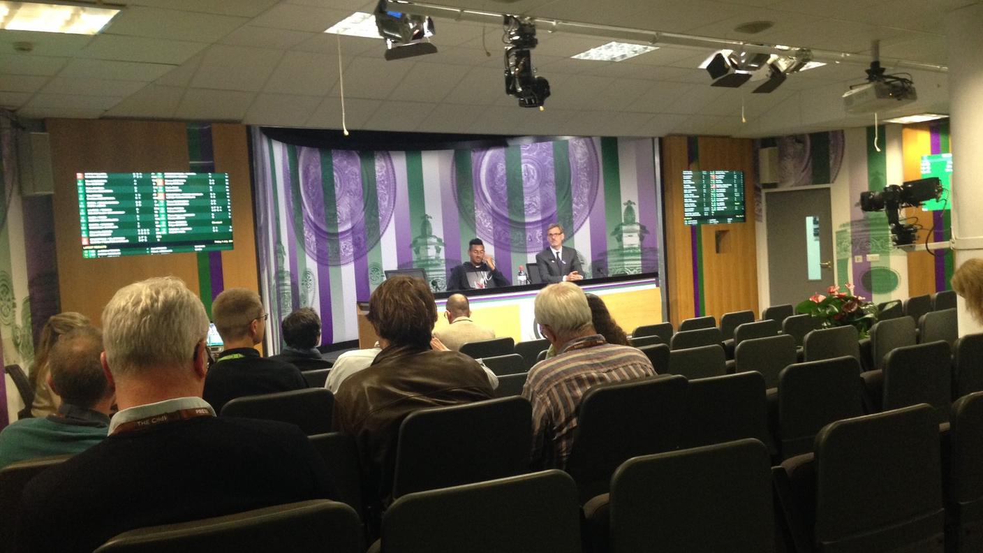 La sala delle conferenze di Wimbledon