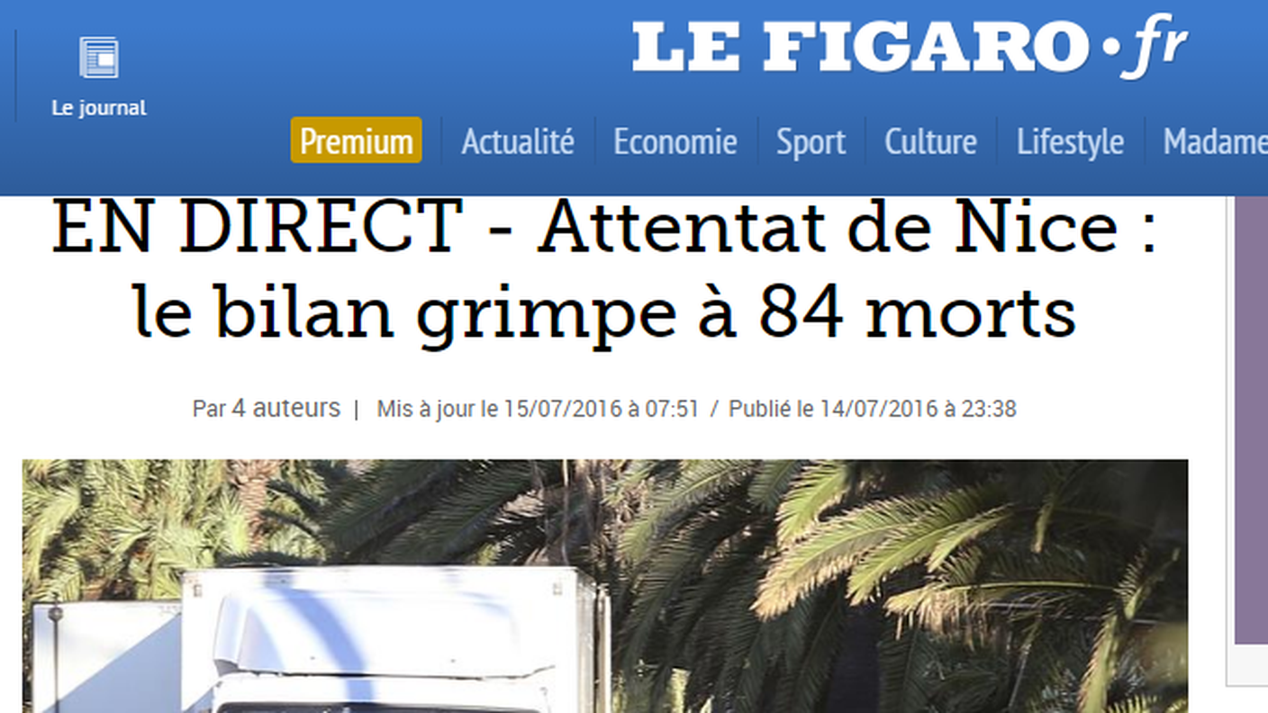 L'apertura de Le Figaro online