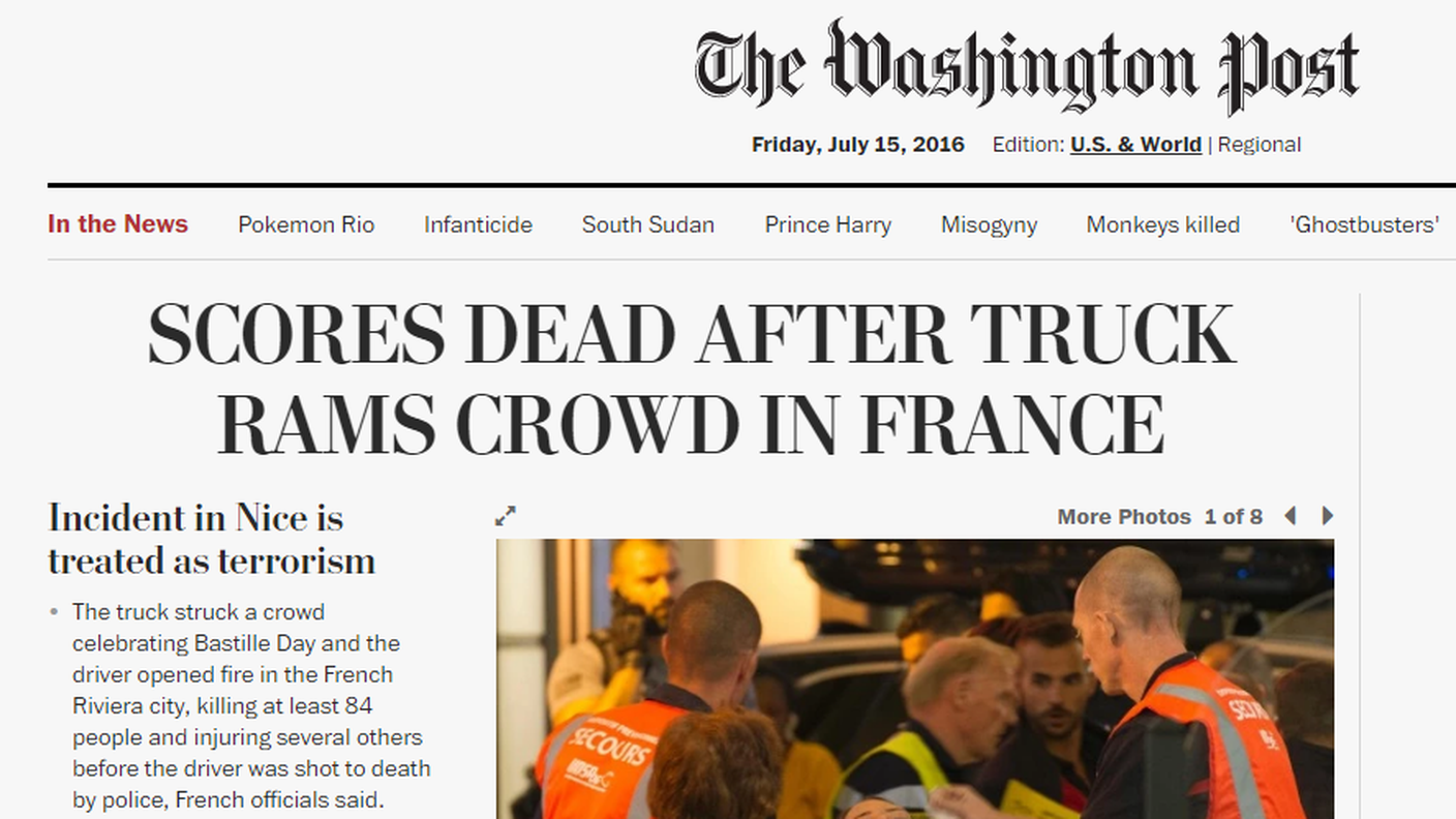 L'apertura del Washington Post