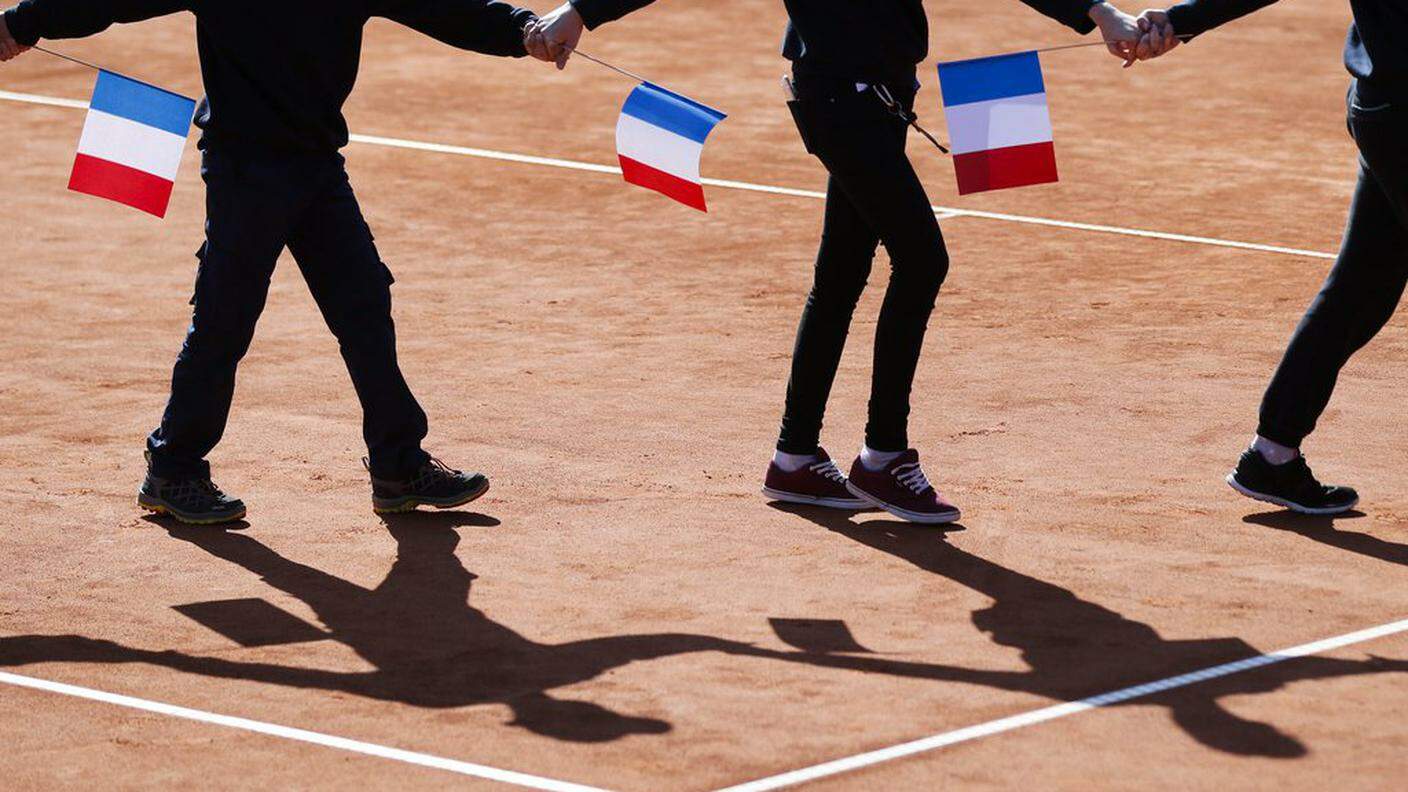 Gstaad, Svizzera: coreografia duranteo il torneo Women's Tennis Association