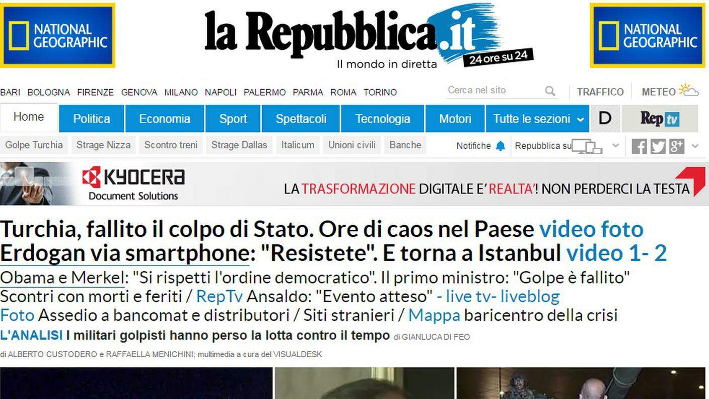 La Repubblica (clicca sull'immagine per ingrandirla)