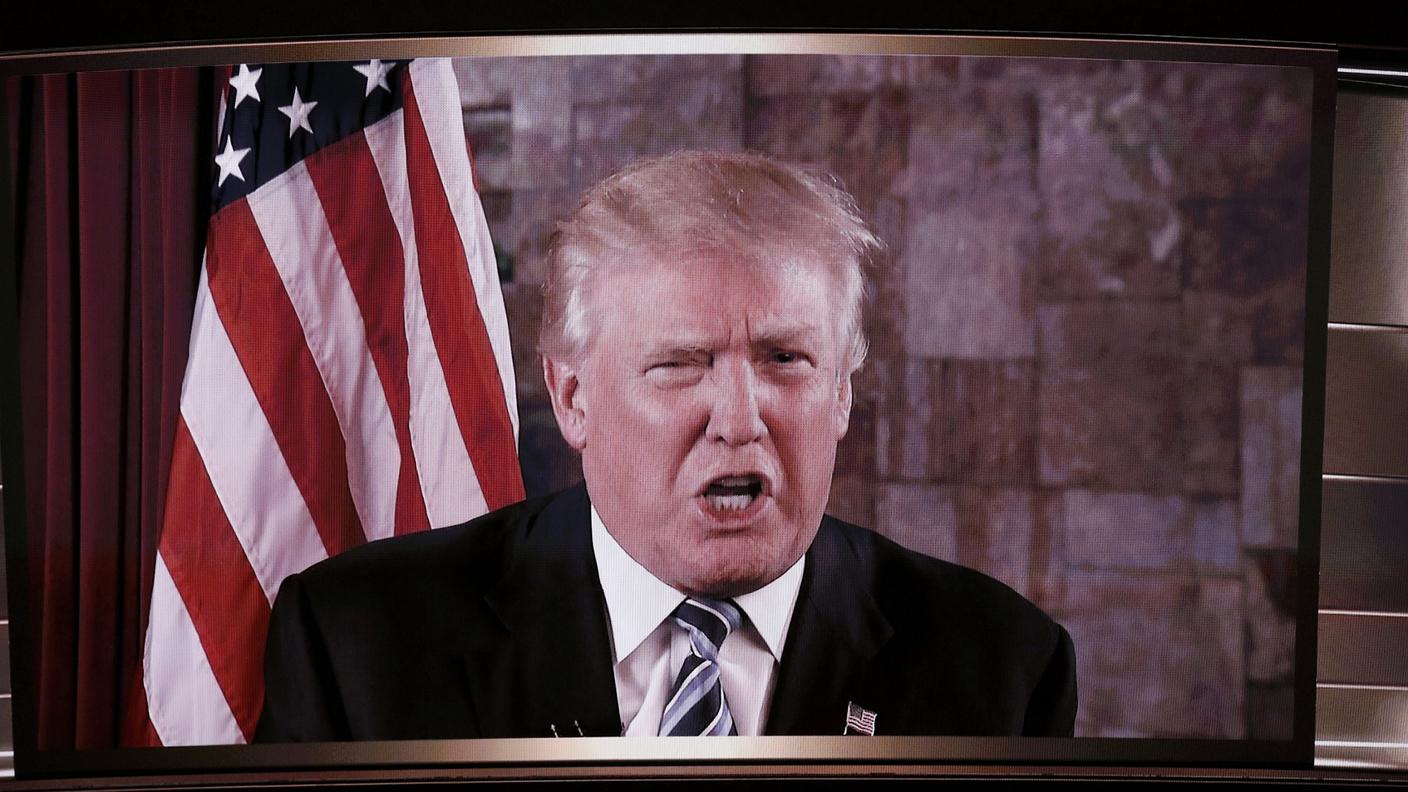 Trump parla in video alla convention di Cleveland dopo la sua nomination