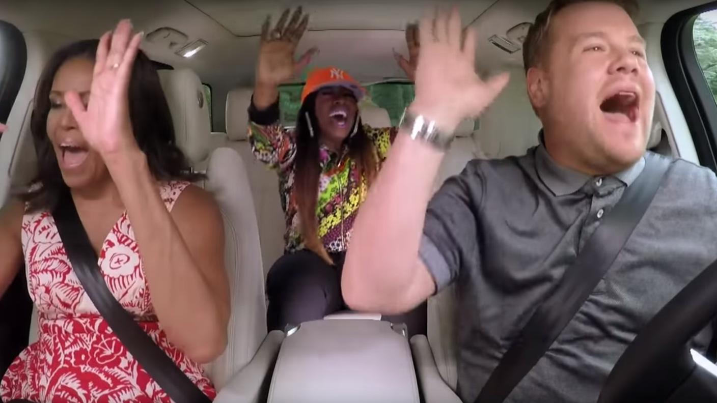 Michelle Obama canta e balla con James Corden
