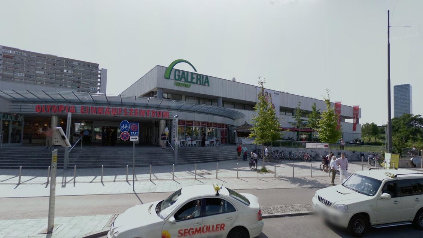 Il centro commerciale Olympia, teatro della sparatoria