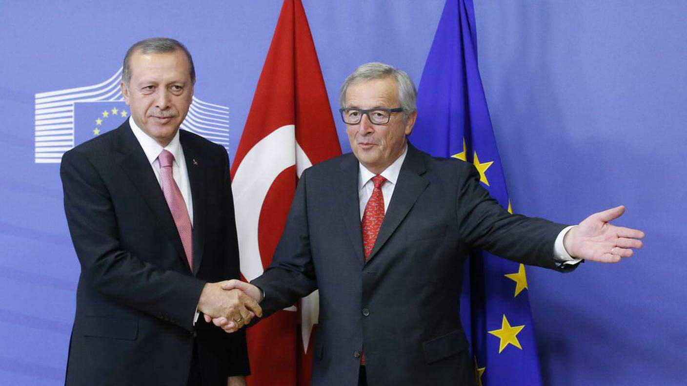 Erdogan e Juncker in un incontro di qualche tempo fa