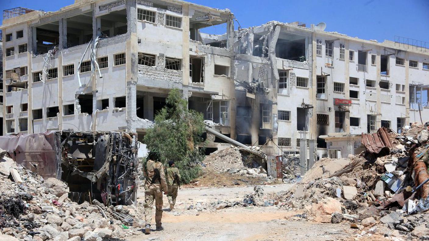 La città martoriata dai bombardamenti