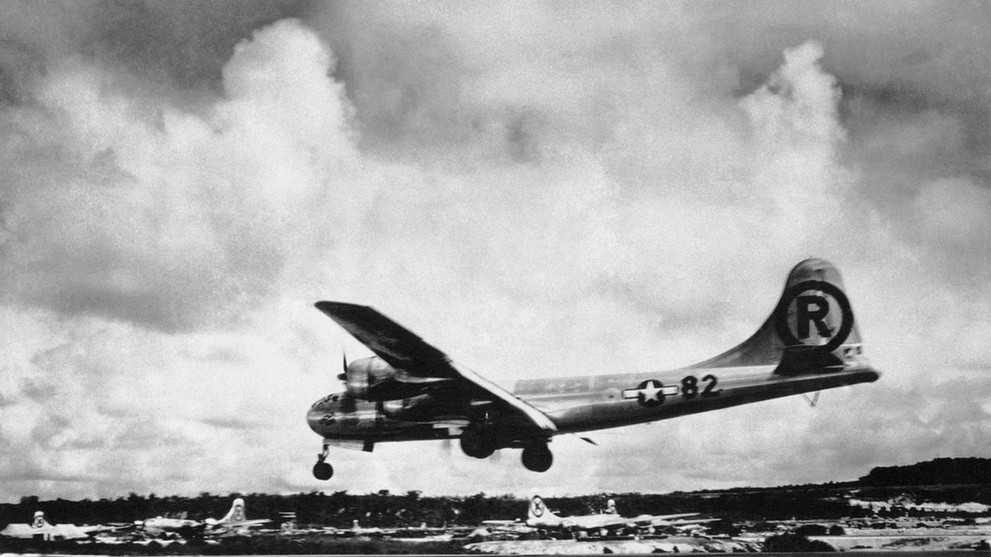 L'Enola Gay, il velivolo che trasportava l'ordigno