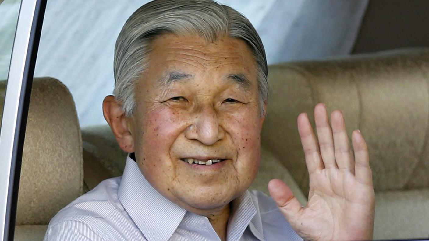 L'imperatore Akihito, 82 anni