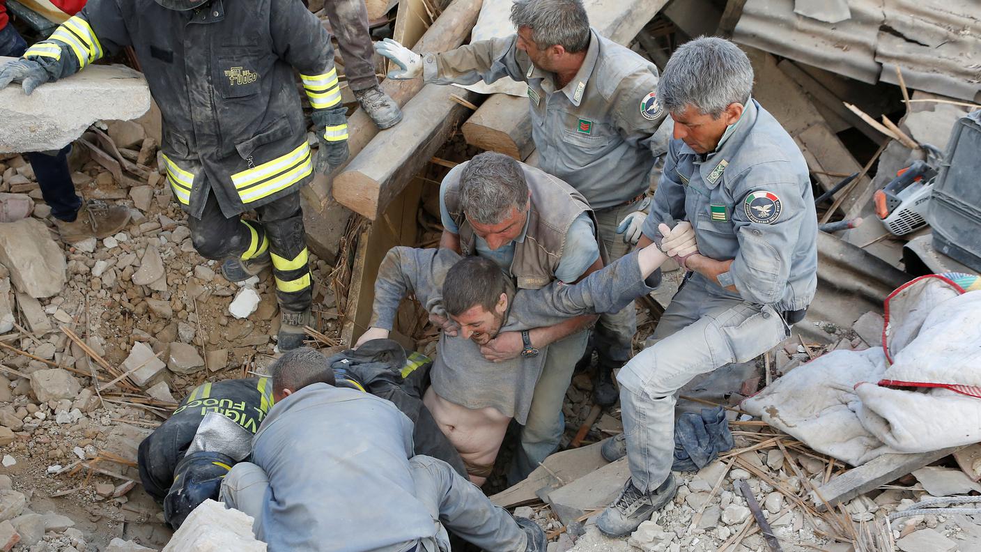 Un'immagine scattata a Amatrice