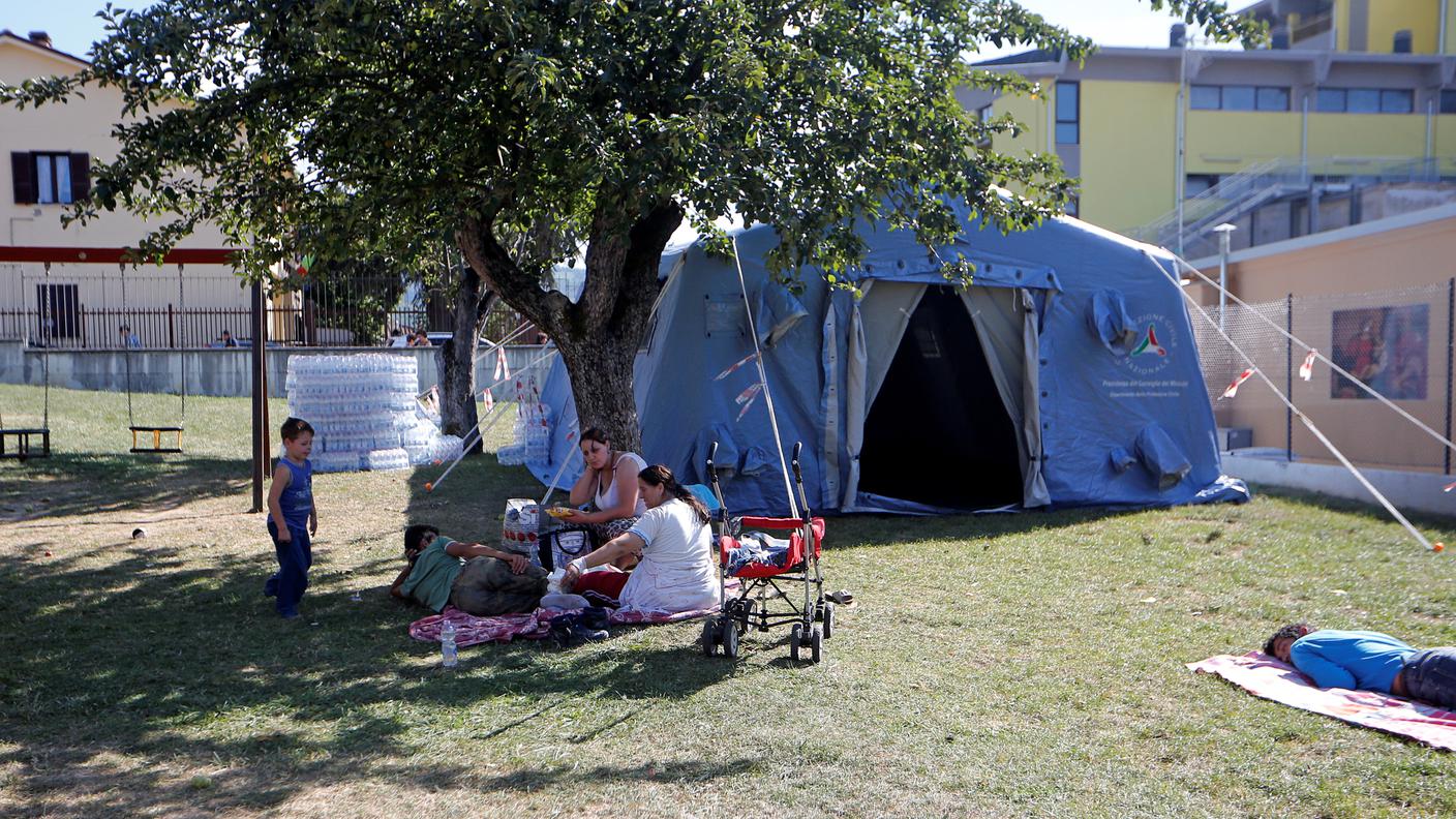 Le tende per gli sfollati