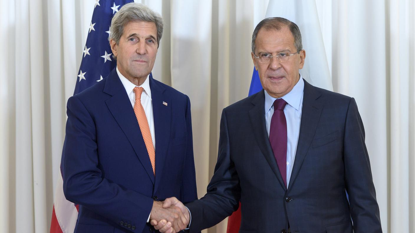 I capi delle diplomazie russa e statunitense, John Kerry e Serghiei Lavrov