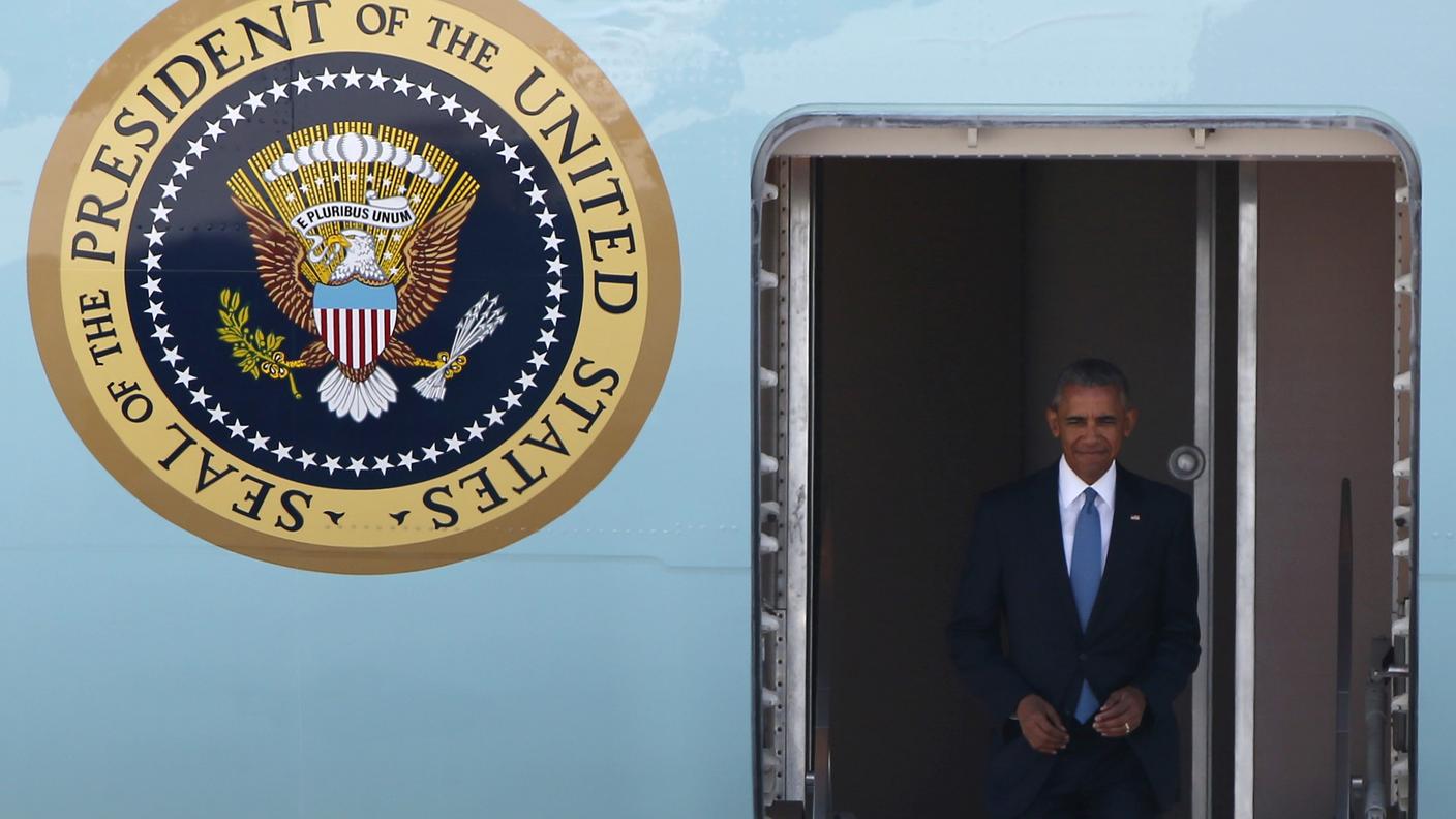 L'arrivo di Obama a Shanghai