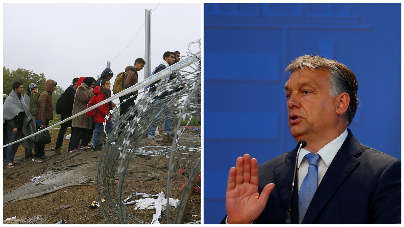 Migranti alla frontiera ora chiusa - Il premier Orban