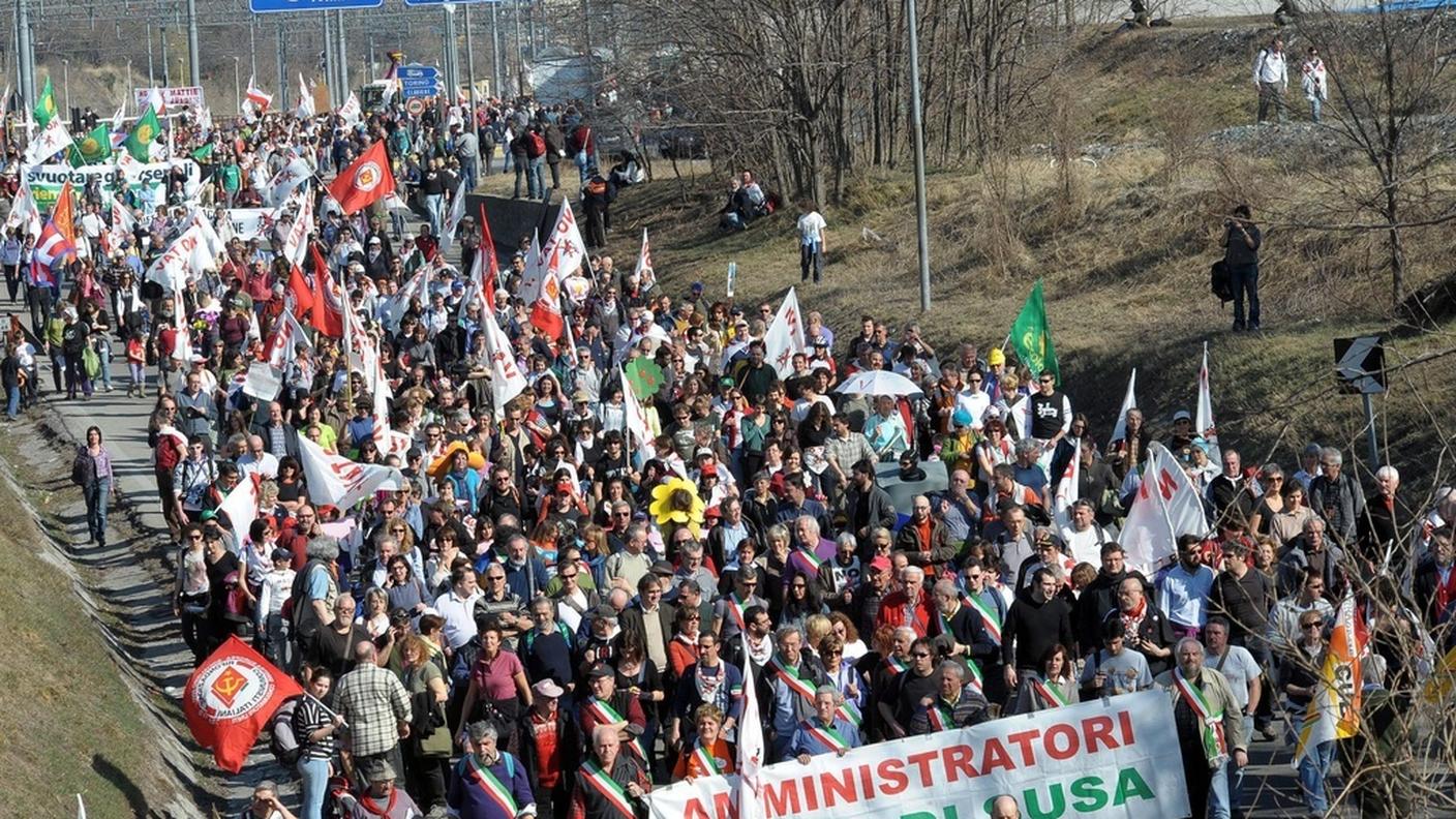 Un corteo di protesta di due giorni fa