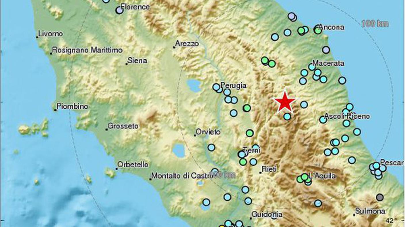 Epicentro nella provincia di Macerata