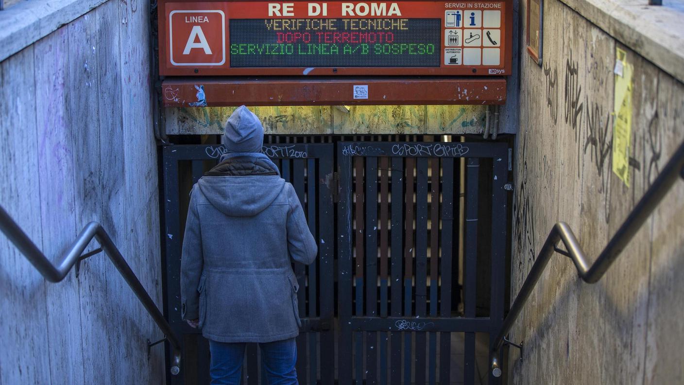 La metropolitani di Roma chiusa