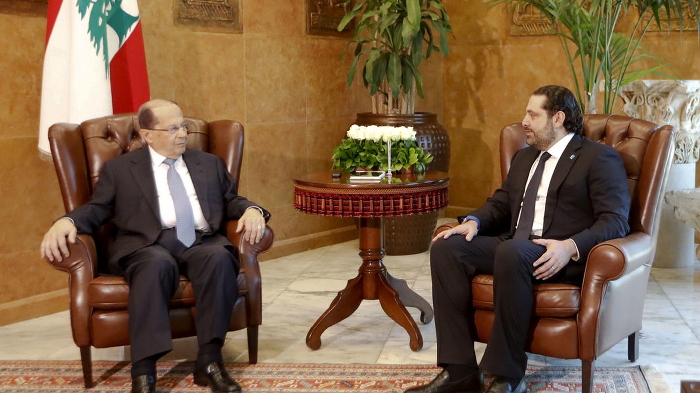 Hariri, a destra, con il neo presidente Aoun