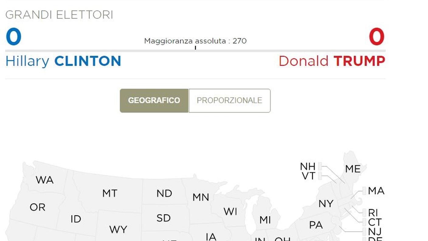 La mappa interattiva - Tutti gli Stati in un clic