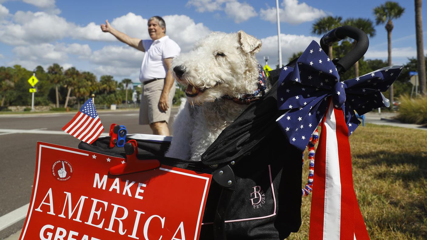 Un sostenitore di Donald Trump in Florida 
