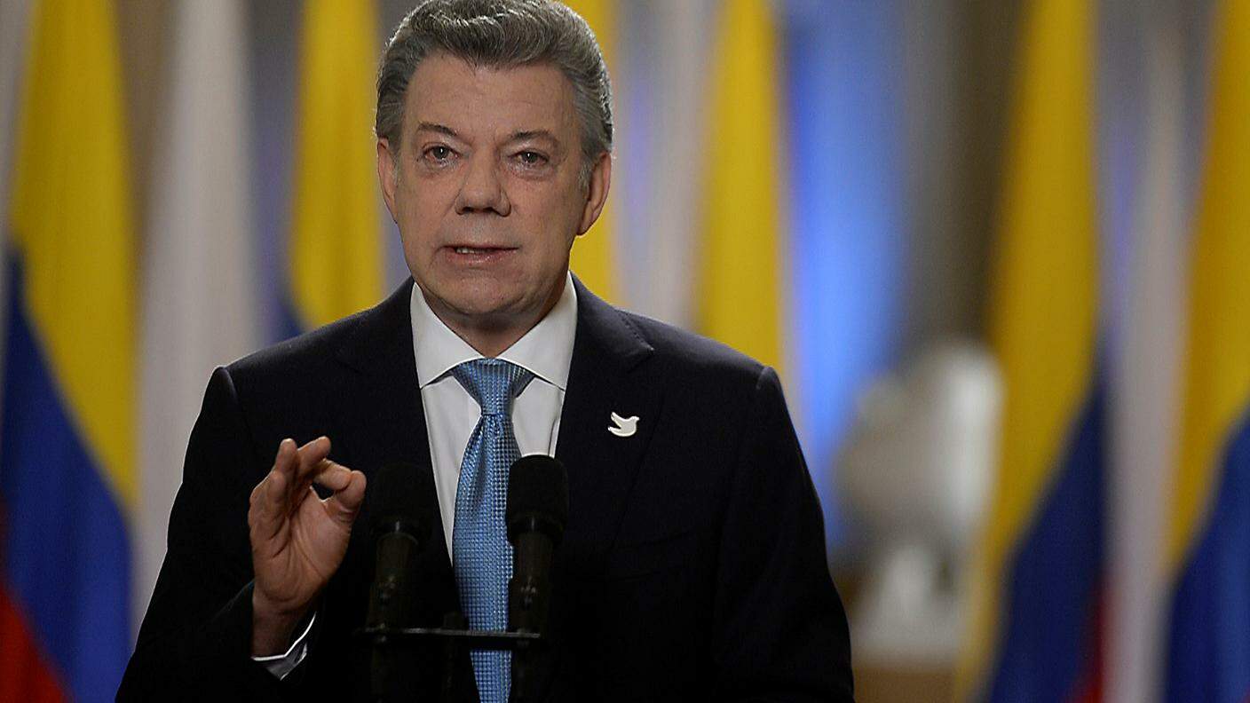 Il presidente colombiano Juan Manuel Santos