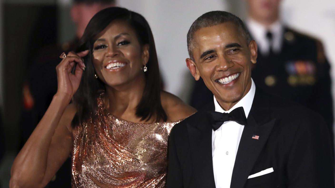 Il presidente americano uscente Barack Obama e la moglie Michelle