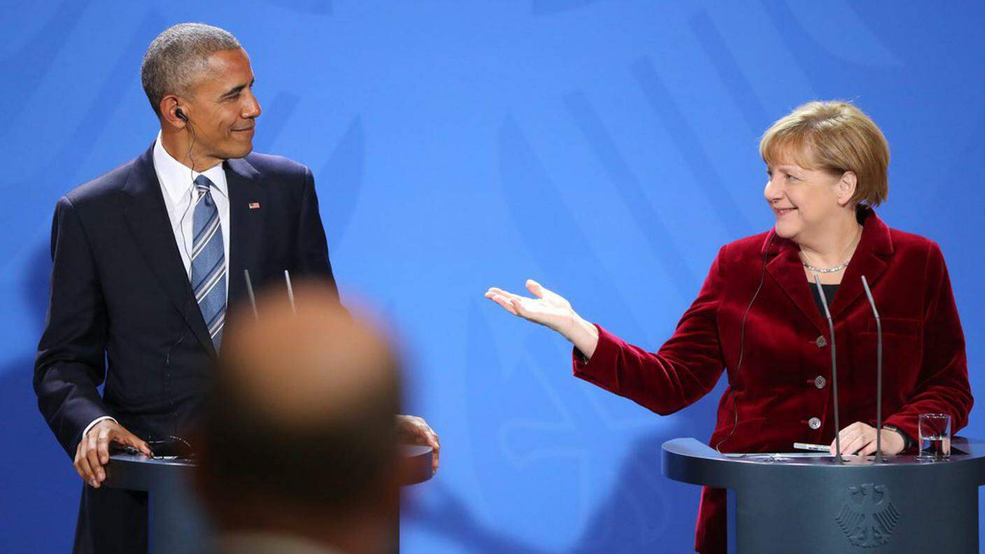 Barack Obama e Angela Merkel a Berlino
