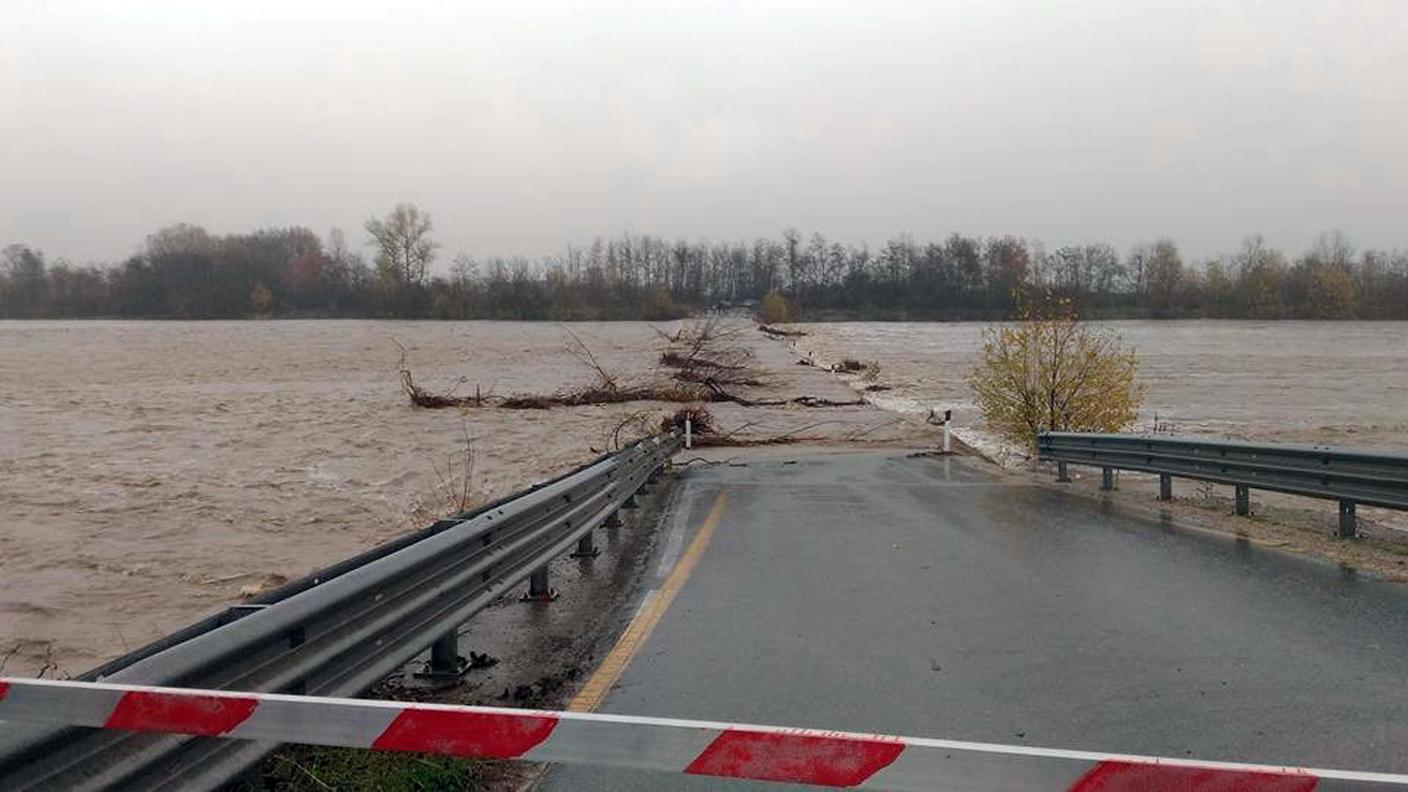 Il Po nella zona di Pinerolo 