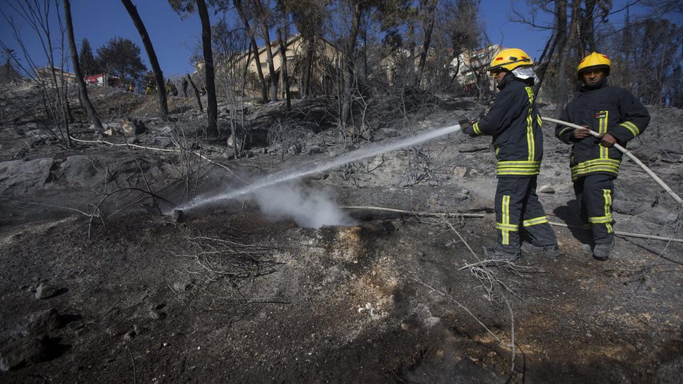 Pompieri palestinesi in soccorso dei colleghi israeliani