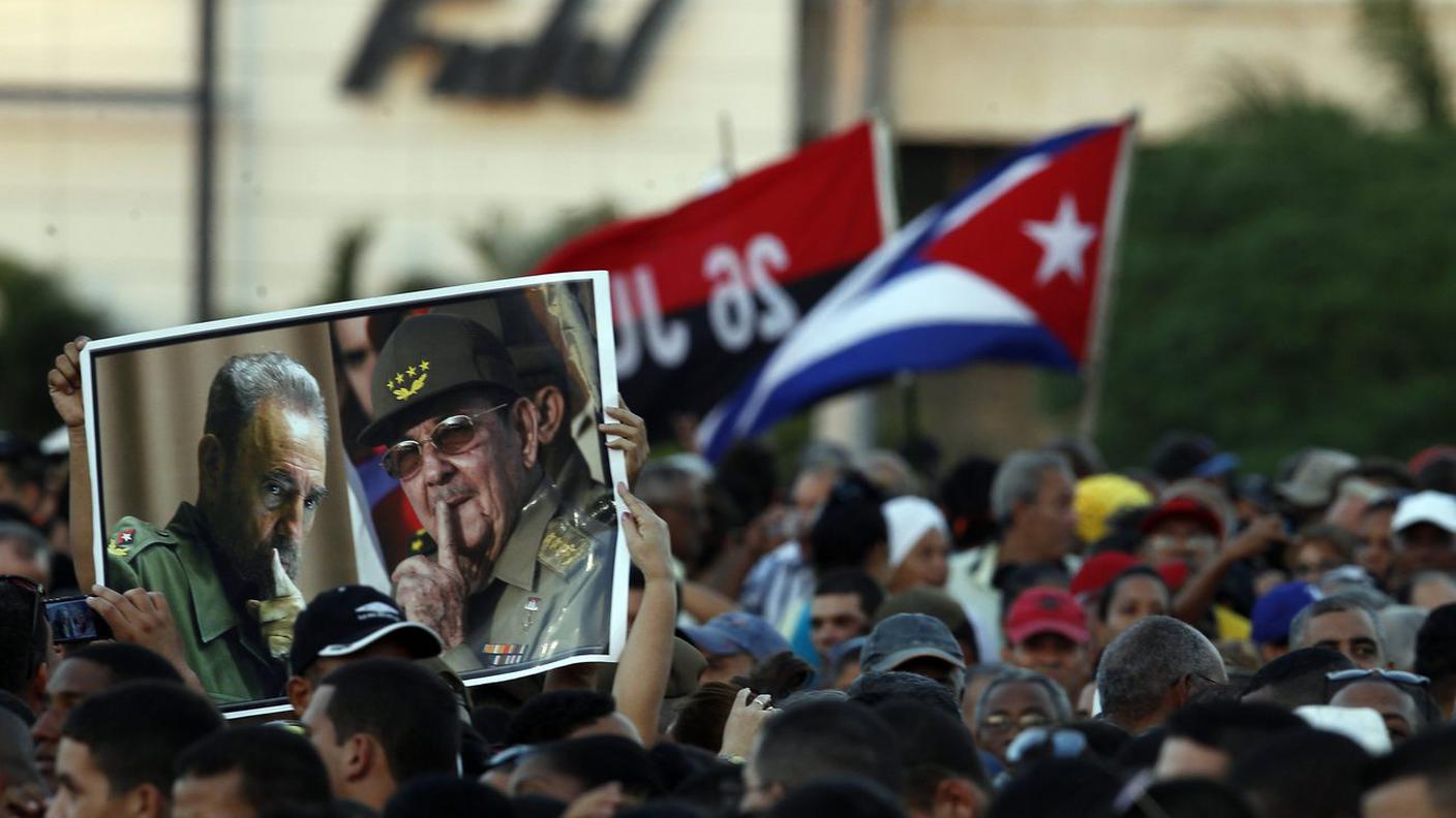 "Fidel vive", urlavano i presenti