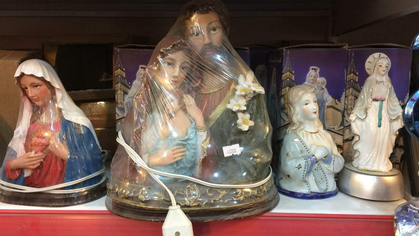 Maria, Giuseppe e Gesù fatti lampada